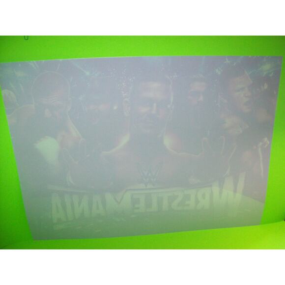 Wrestlemania 2015 Original Unused Pinball Machine Translite SIGNED J. Trudeau - Picture 8 of 9